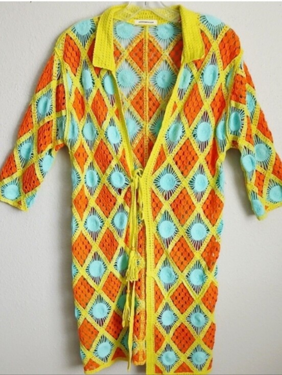 Urban Outfitters Other - Urban Outfitters High Tide Crochet Cover Up  Size Small Colorful